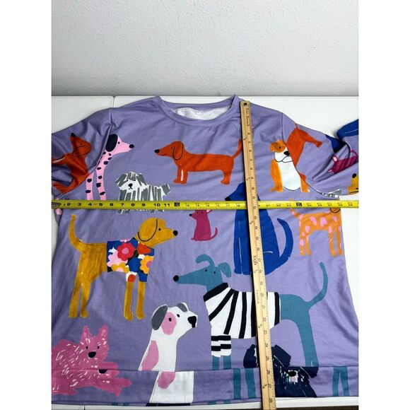 Women’s Dog Pattern Sweatshirt Size 5 XL - Picture 6 of 8